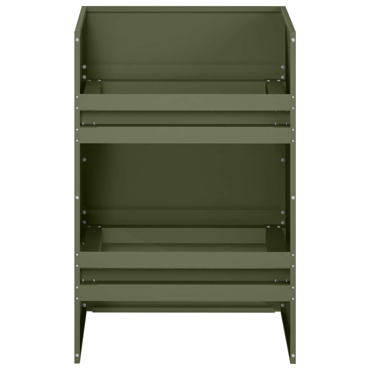 Γλάστρα Κήπου Λαδί 40 x 40 x 60 cm Ψυχρής έλασης χάλυβας