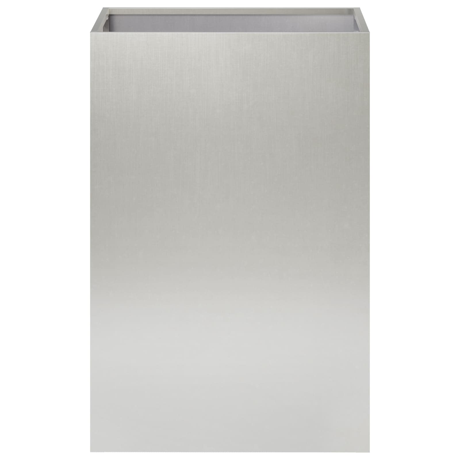 Γλάστρα Κήπου Ασημί 40 x 40 x 60 cm Ανοξείδωτο Ατσάλι