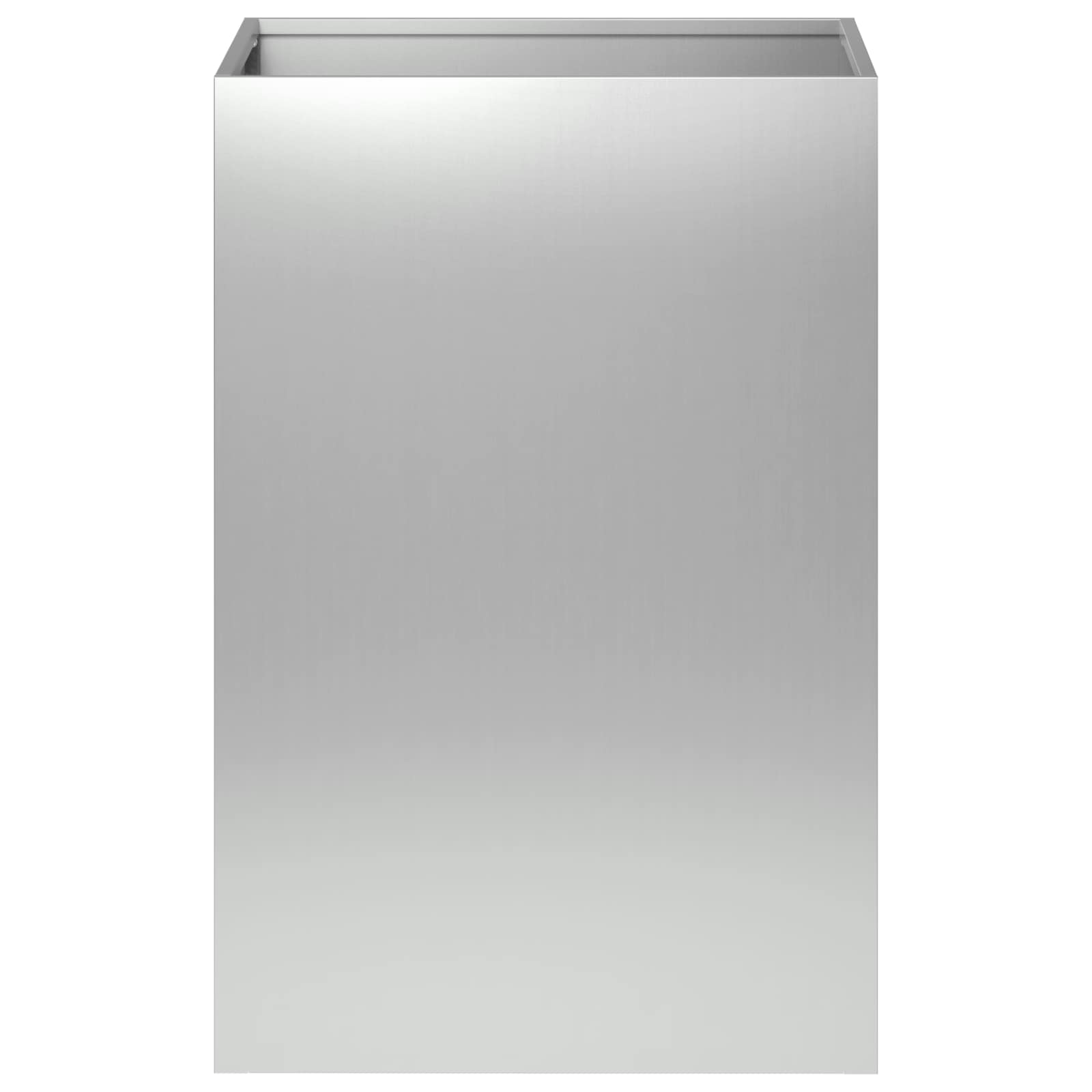 Γλάστρα Κήπου Ασημί 40 x 40 x 60 cm Γαλβανισμένος Χάλυβας