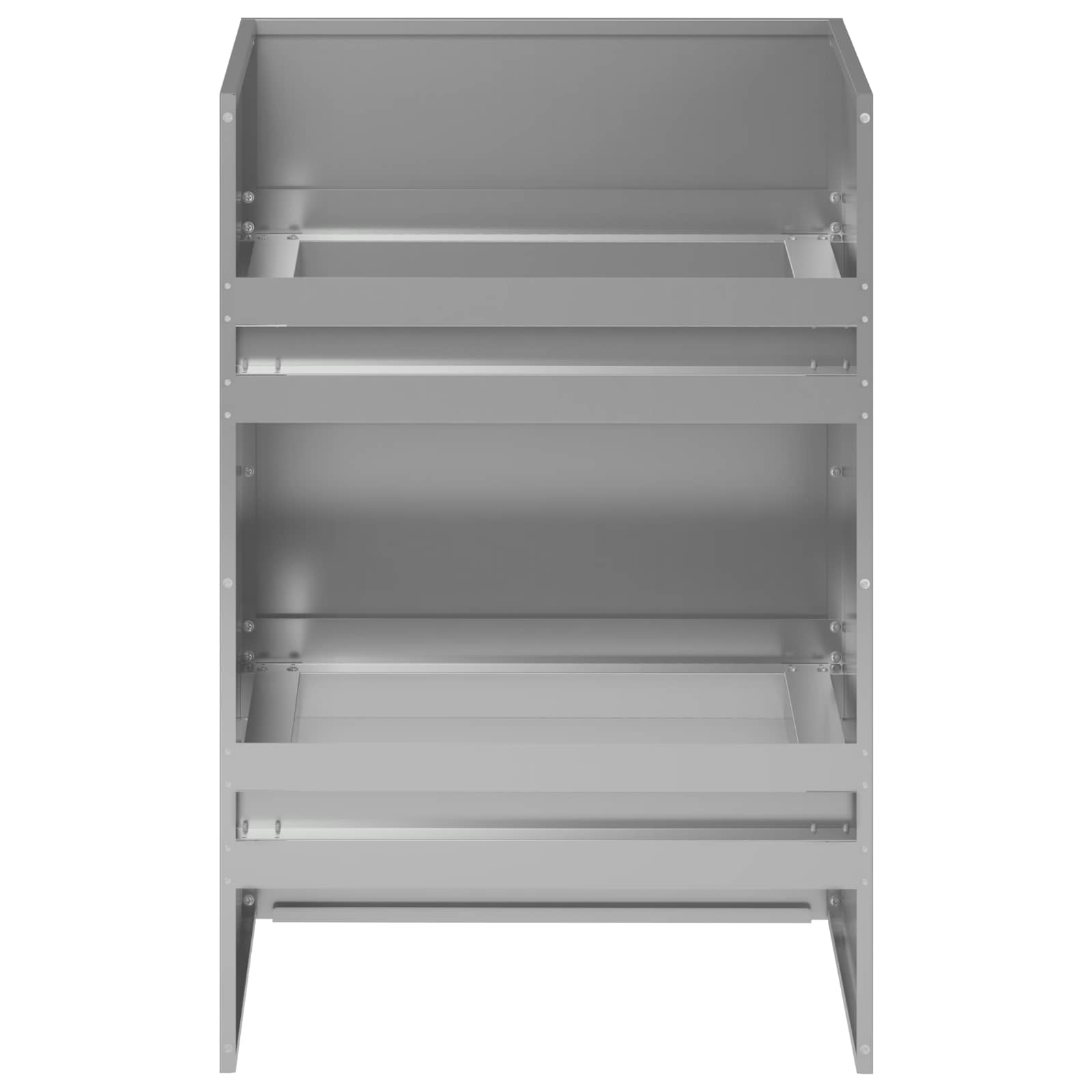 Γλάστρα Κήπου Ασημί 40 x 40 x 60 cm Γαλβανισμένος Χάλυβας