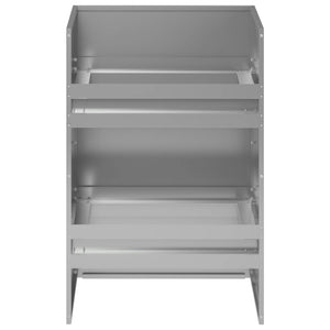 Γλάστρα Κήπου Ασημί 40 x 40 x 60 cm Γαλβανισμένος Χάλυβας