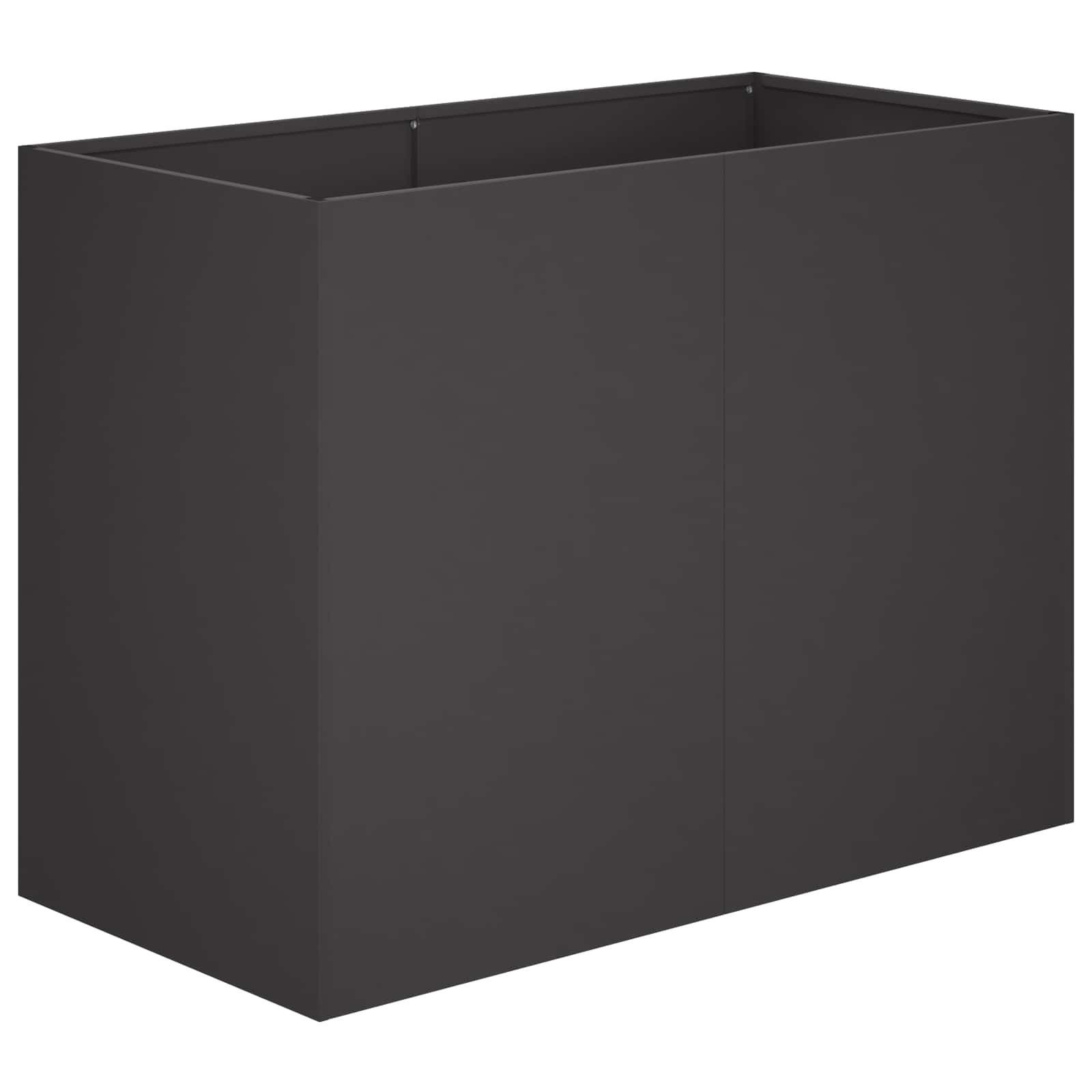 Γλάστρα Κήπου Μαύρο 80 x 40 x 60 cm Ψυχρής έλασης χάλυβας - Pakobazaar
