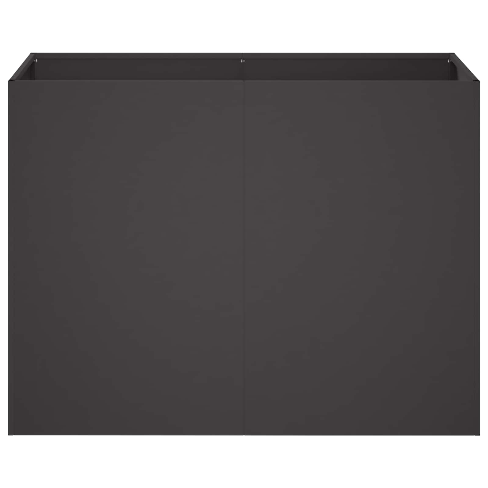 Γλάστρα Κήπου Μαύρο 80 x 40 x 60 cm Ψυχρής έλασης χάλυβας - Pakobazaar