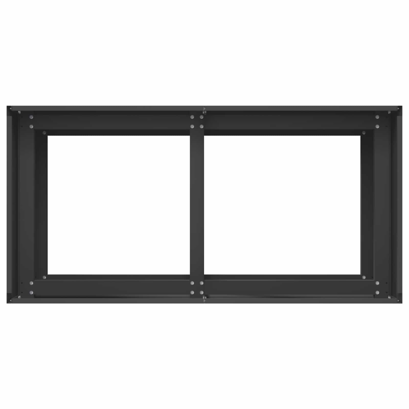 Γλάστρα Κήπου Μαύρο 80 x 40 x 60 cm Ψυχρής έλασης χάλυβας - Pakobazaar