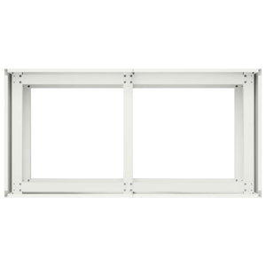 Γλάστρα Κήπου Λευκό 80 x 40 x 60 cm Ψυχρής έλασης χάλυβας - Pakobazaar