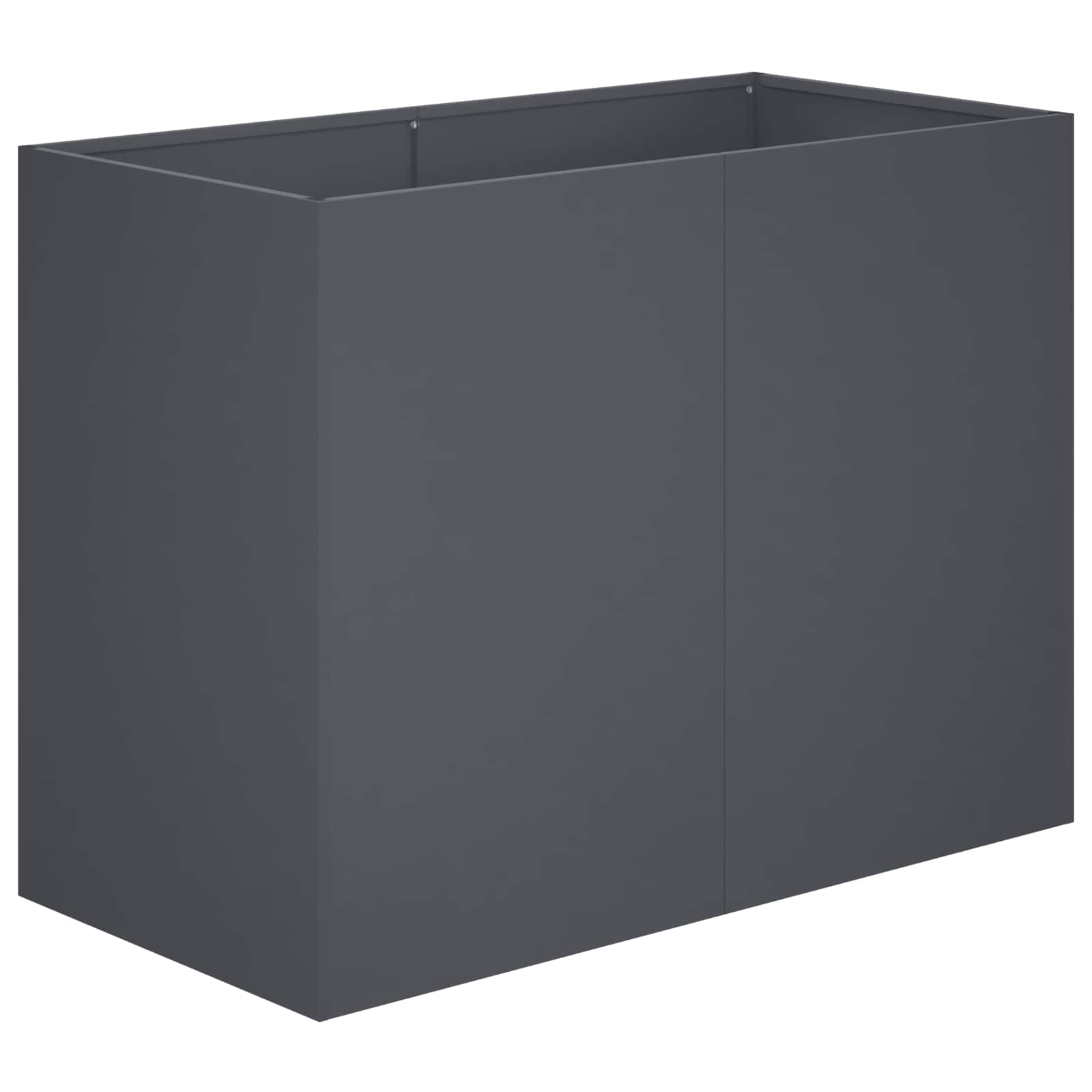 Γλάστρα Κήπου Ανθρακί 80 x 40 x 60 cm Ψυχρής έλασης χάλυβας - Pakobazaar