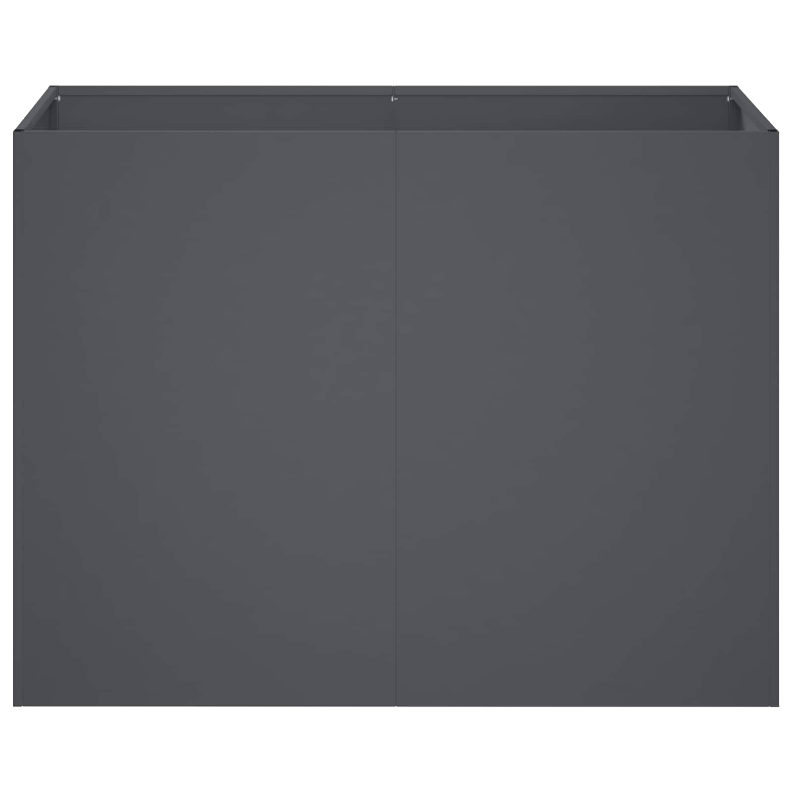 Γλάστρα Κήπου Ανθρακί 80 x 40 x 60 cm Ψυχρής έλασης χάλυβας - Pakobazaar