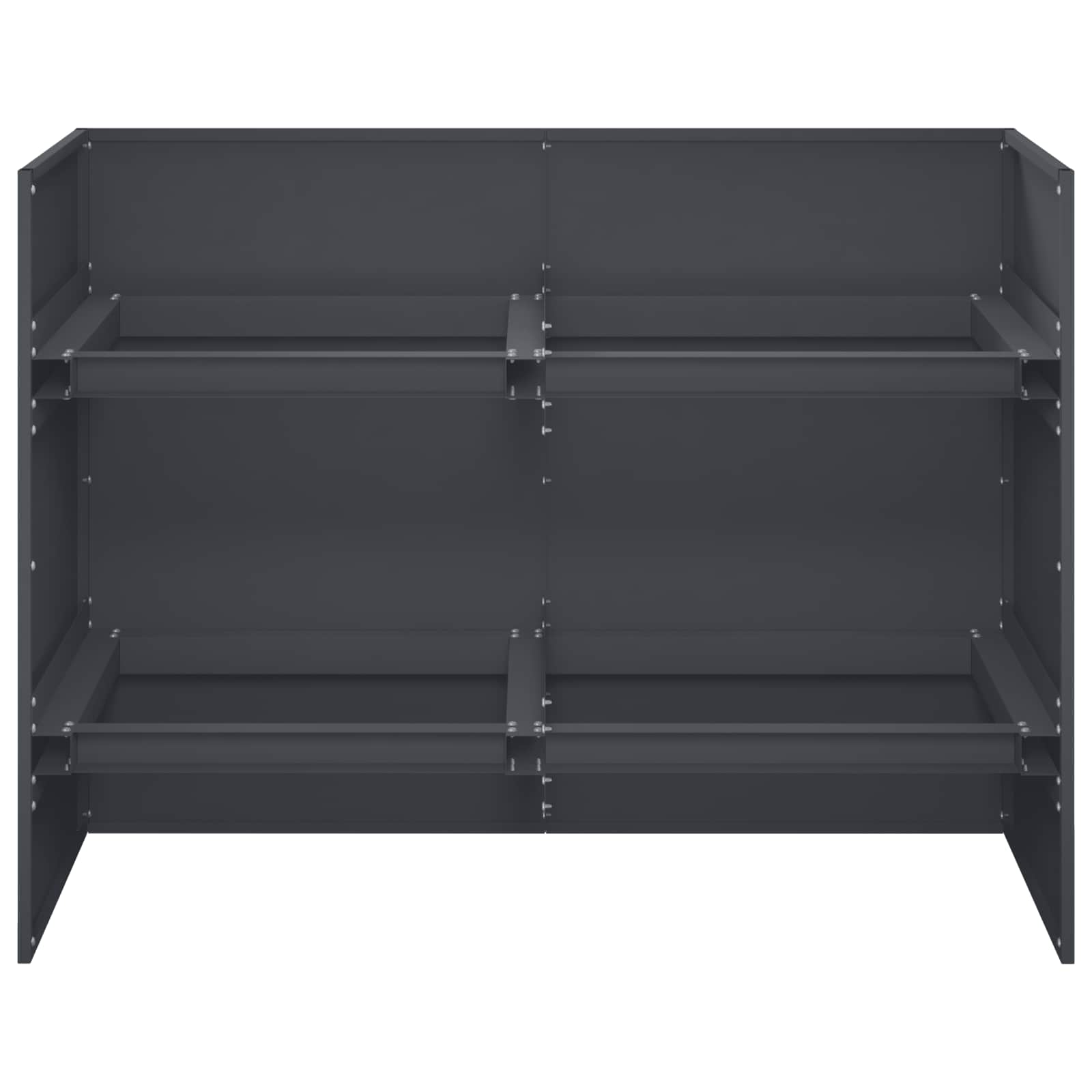 Γλάστρα Κήπου Ανθρακί 80 x 40 x 60 cm Ψυχρής έλασης χάλυβας - Pakobazaar