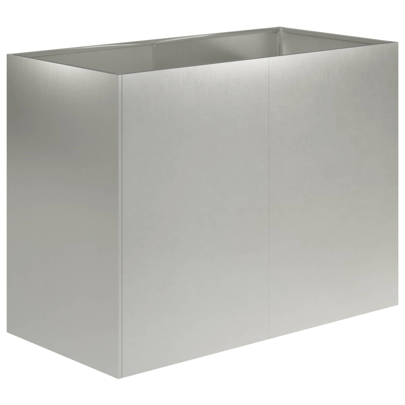 Γλάστρα Κήπου Ασημί 80 x 40 x 60 cm Ανοξείδωτο Ατσάλι - Pakobazaar