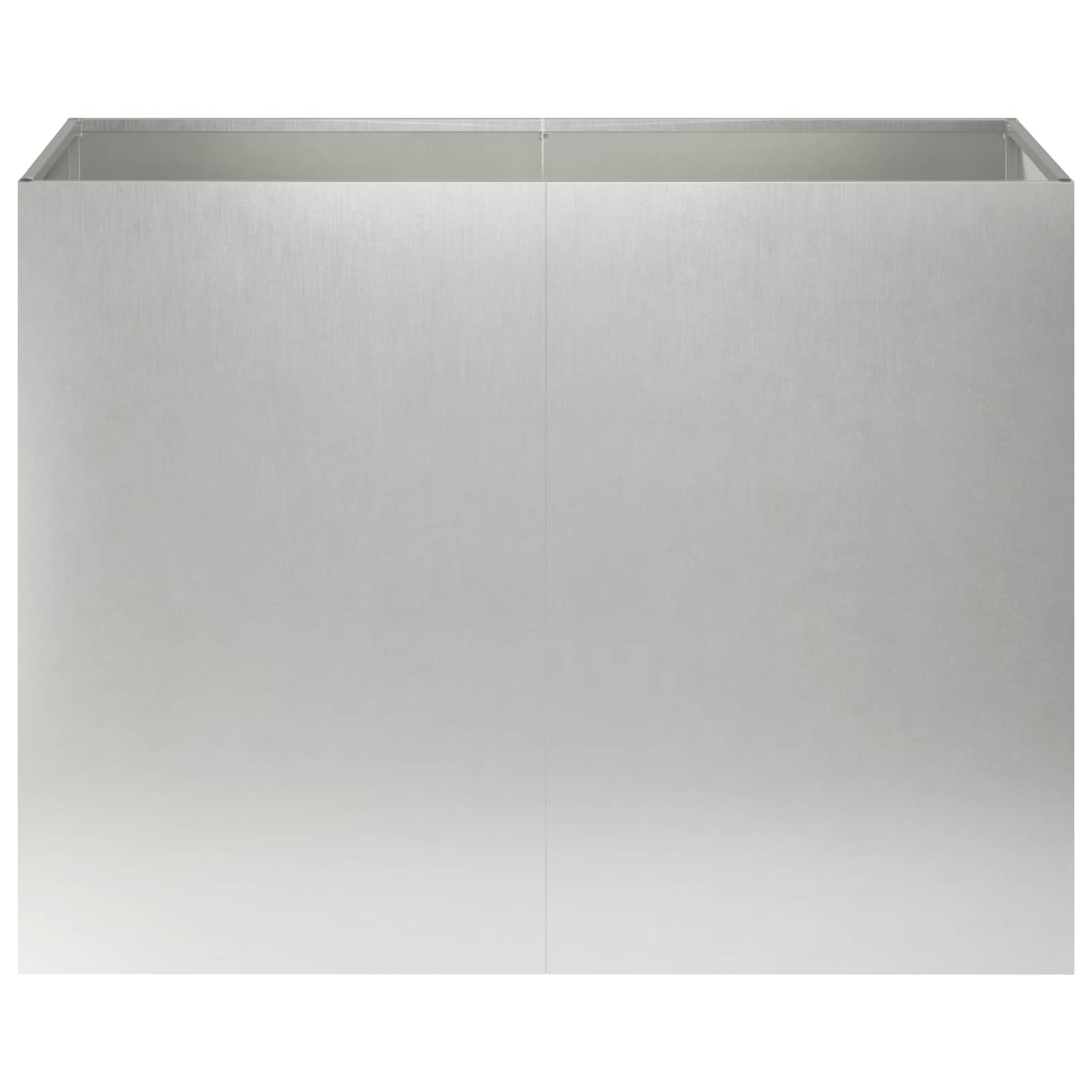 Γλάστρα Κήπου Ασημί 80 x 40 x 60 cm Ανοξείδωτο Ατσάλι - Pakobazaar