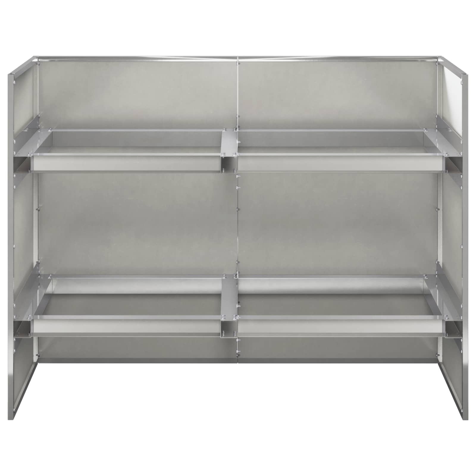 Γλάστρα Κήπου Ασημί 80 x 40 x 60 cm Ανοξείδωτο Ατσάλι - Pakobazaar