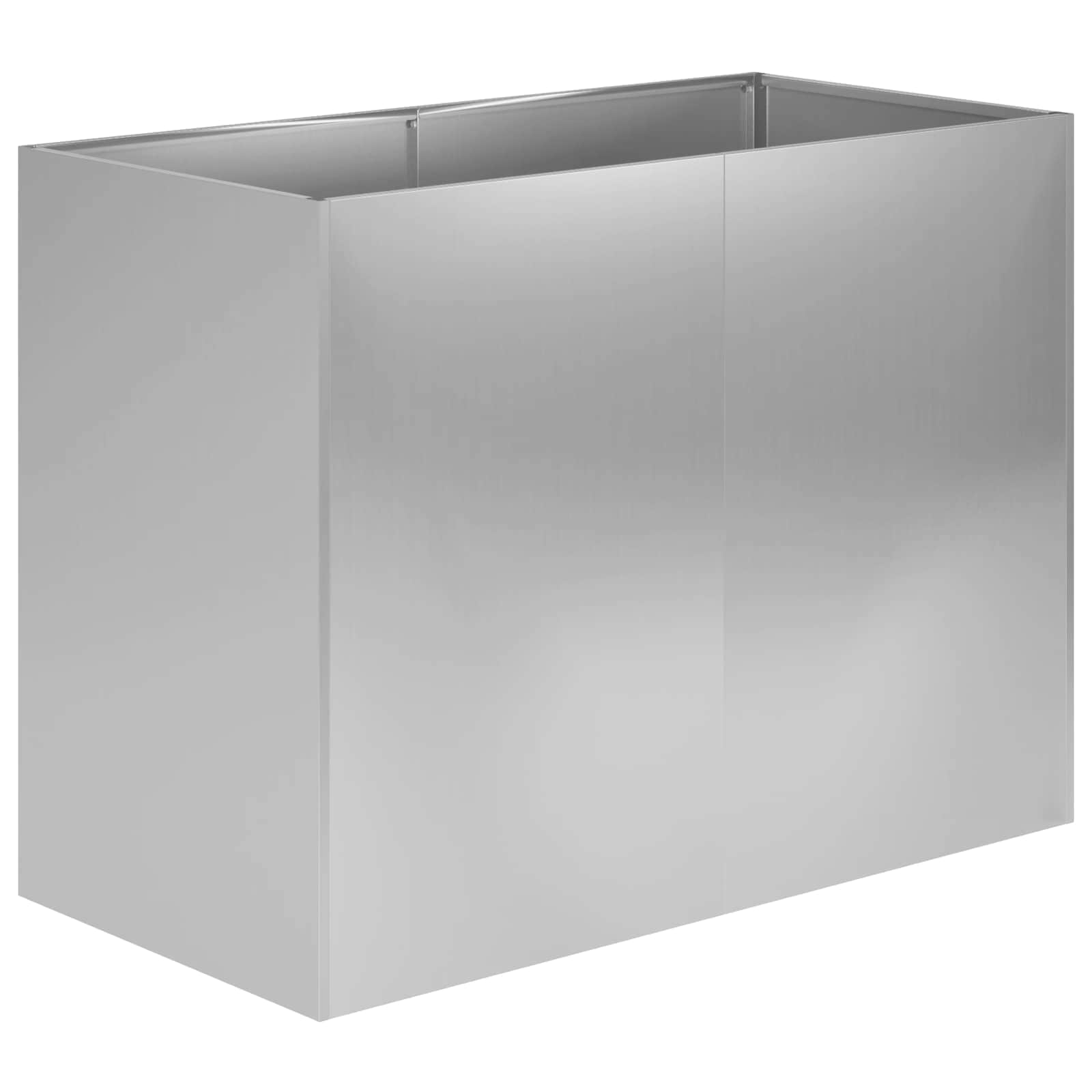 Γλάστρα Κήπου Ασημί 80 x 40 x 60 cm Γαλβανισμένος Χάλυβας - Pakobazaar