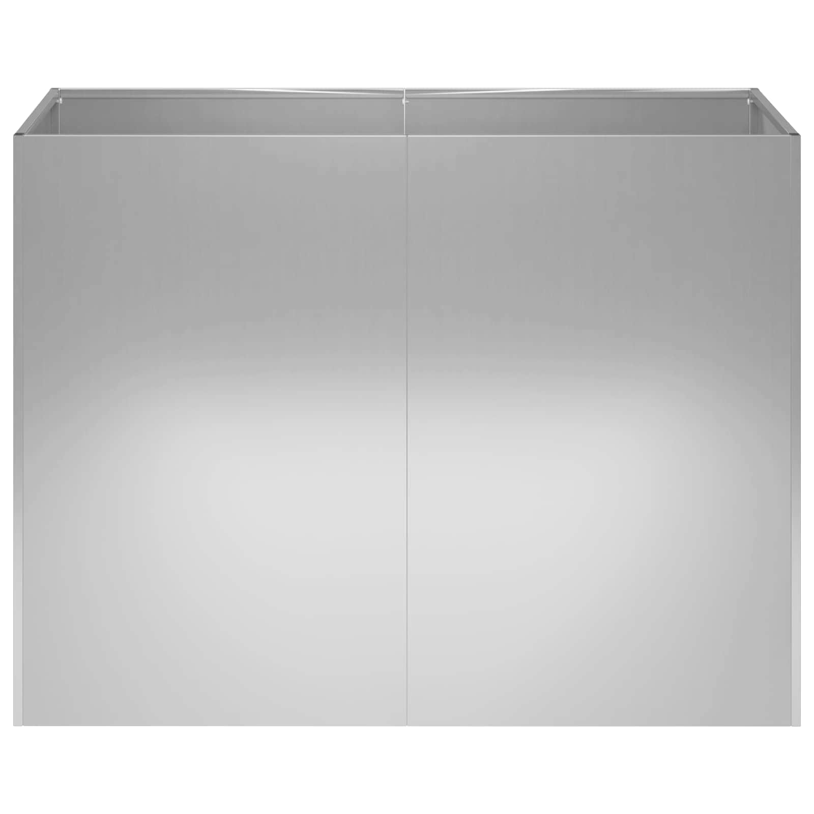 Γλάστρα Κήπου Ασημί 80 x 40 x 60 cm Γαλβανισμένος Χάλυβας - Pakobazaar