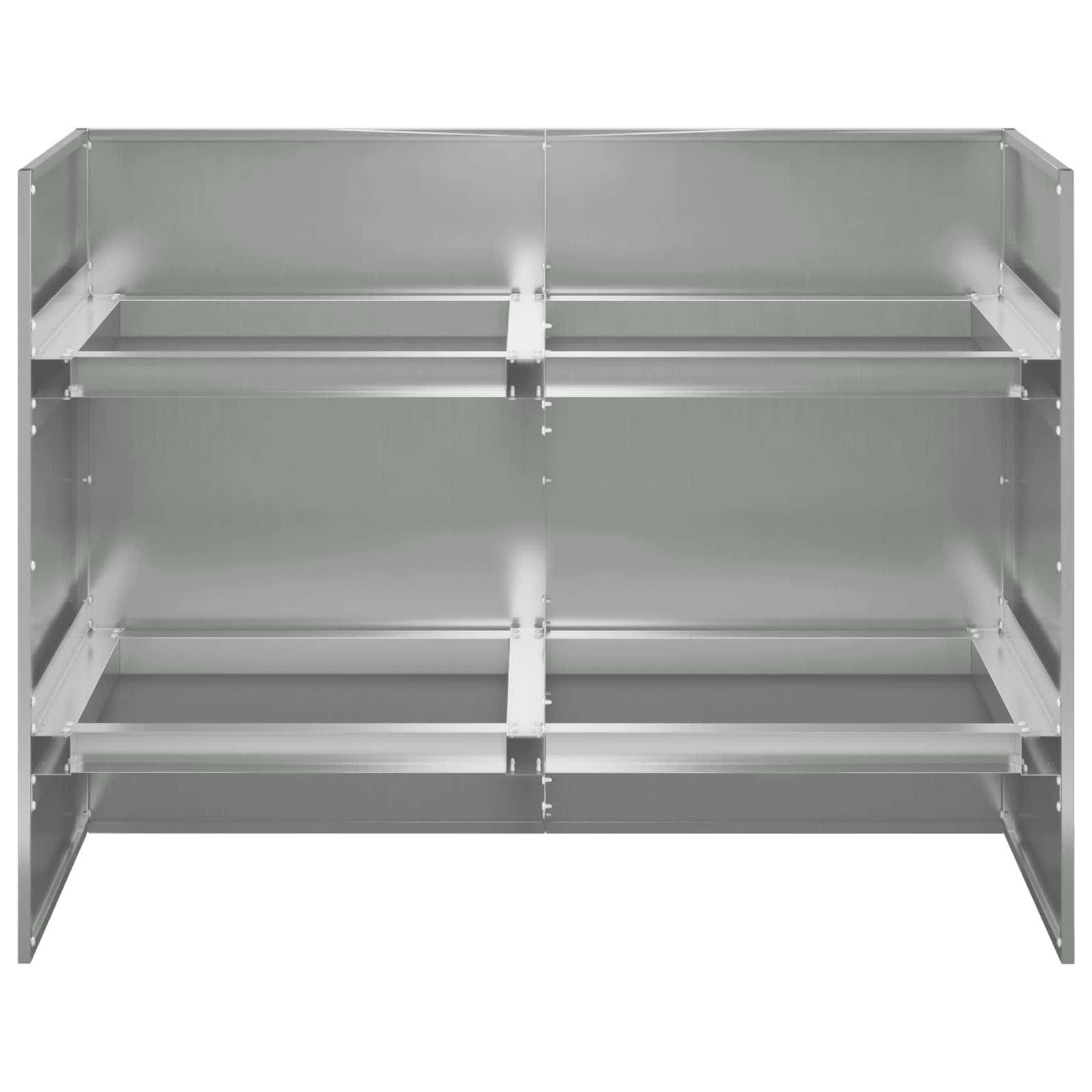 Γλάστρα Κήπου Ασημί 80 x 40 x 60 cm Γαλβανισμένος Χάλυβας - Pakobazaar