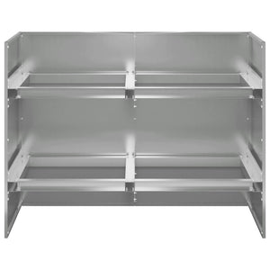Γλάστρα Κήπου Ασημί 80 x 40 x 60 cm Γαλβανισμένος Χάλυβας - Pakobazaar