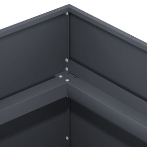 Γλάστρα Κήπου Ανθρακί 120 x 40 x 60 εκ Ψυχρής έλασης χάλυβας