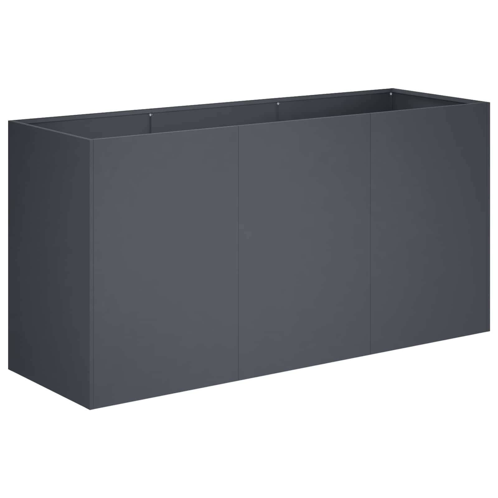 Γλάστρα Κήπου Ανθρακί 120 x 40 x 60 εκ Ψυχρής έλασης χάλυβας