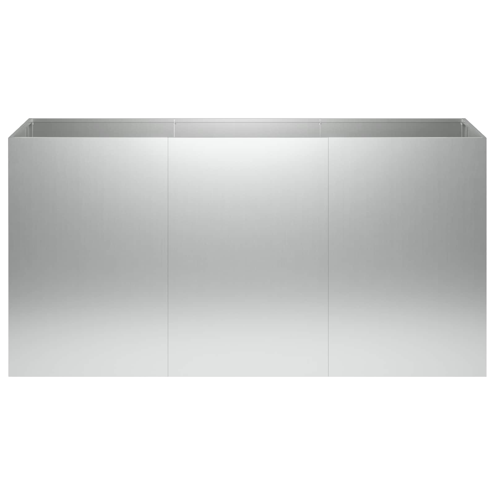 Γλάστρα Κήπου Ασημί 120 x 40 x 60 εκ Γαλβανισμένος Χάλυβας - Pakobazaar