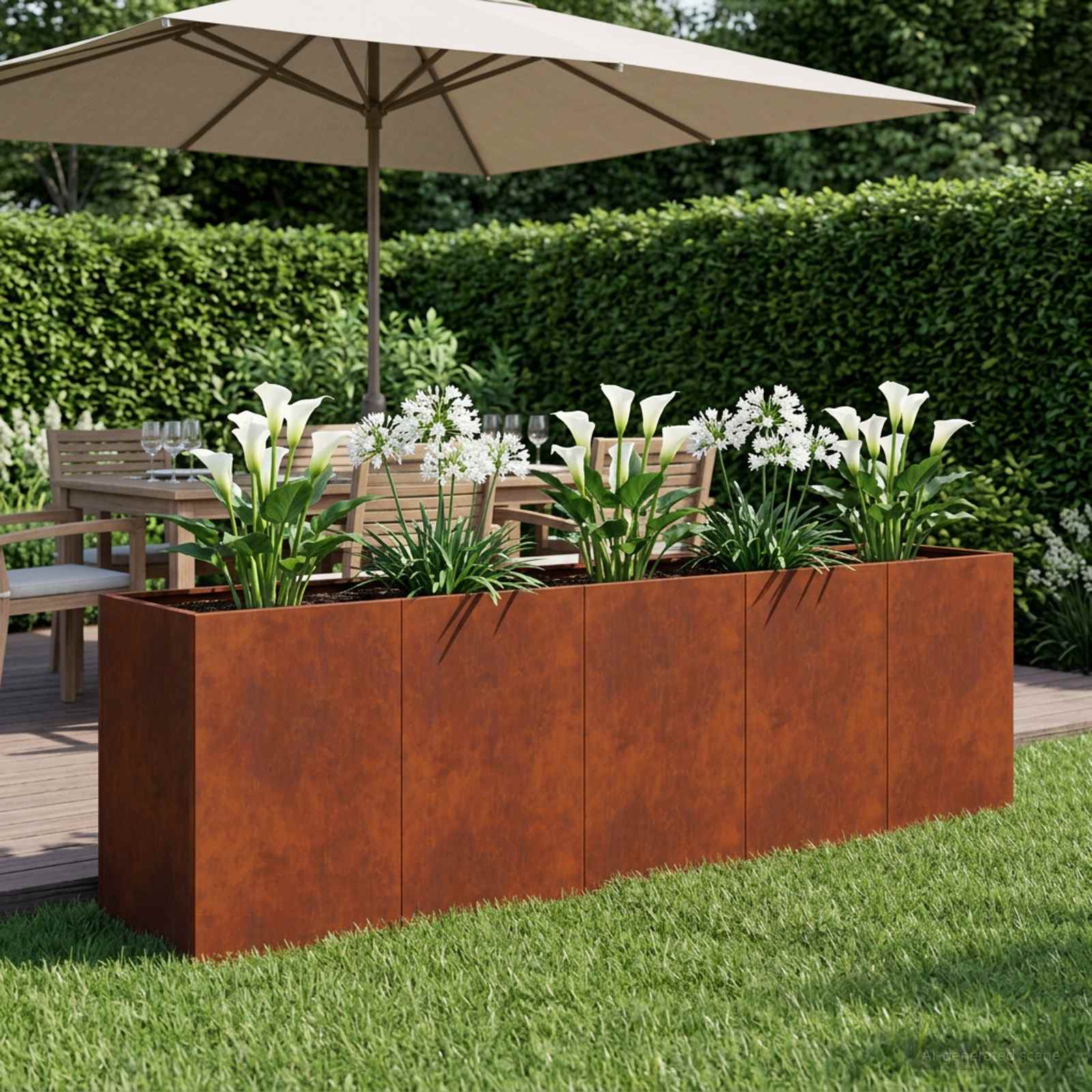 Γλάστρα Κήπου Σκ rusty 200 x 40 x 60 εκ