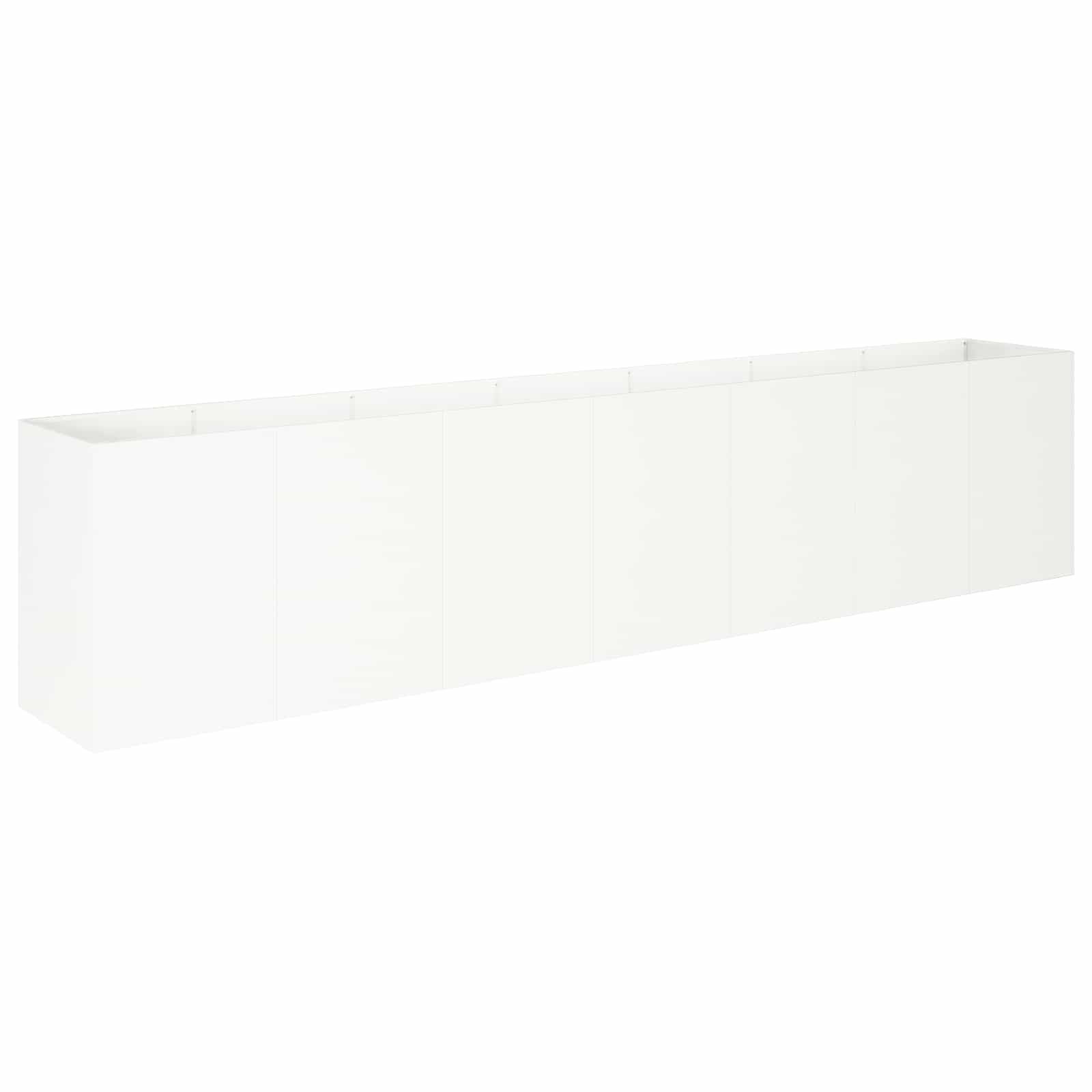 Γλάστρα Κήπου Λευκό 280 x 40 x 60 εκ Ψυχρής έλασης χάλυβας