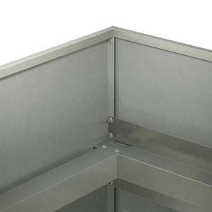 Γλάστρα Κήπου Ασημί 280 x 40 x 60 εκ Ανοξείδωτο Ατσάλι - Pakobazaar