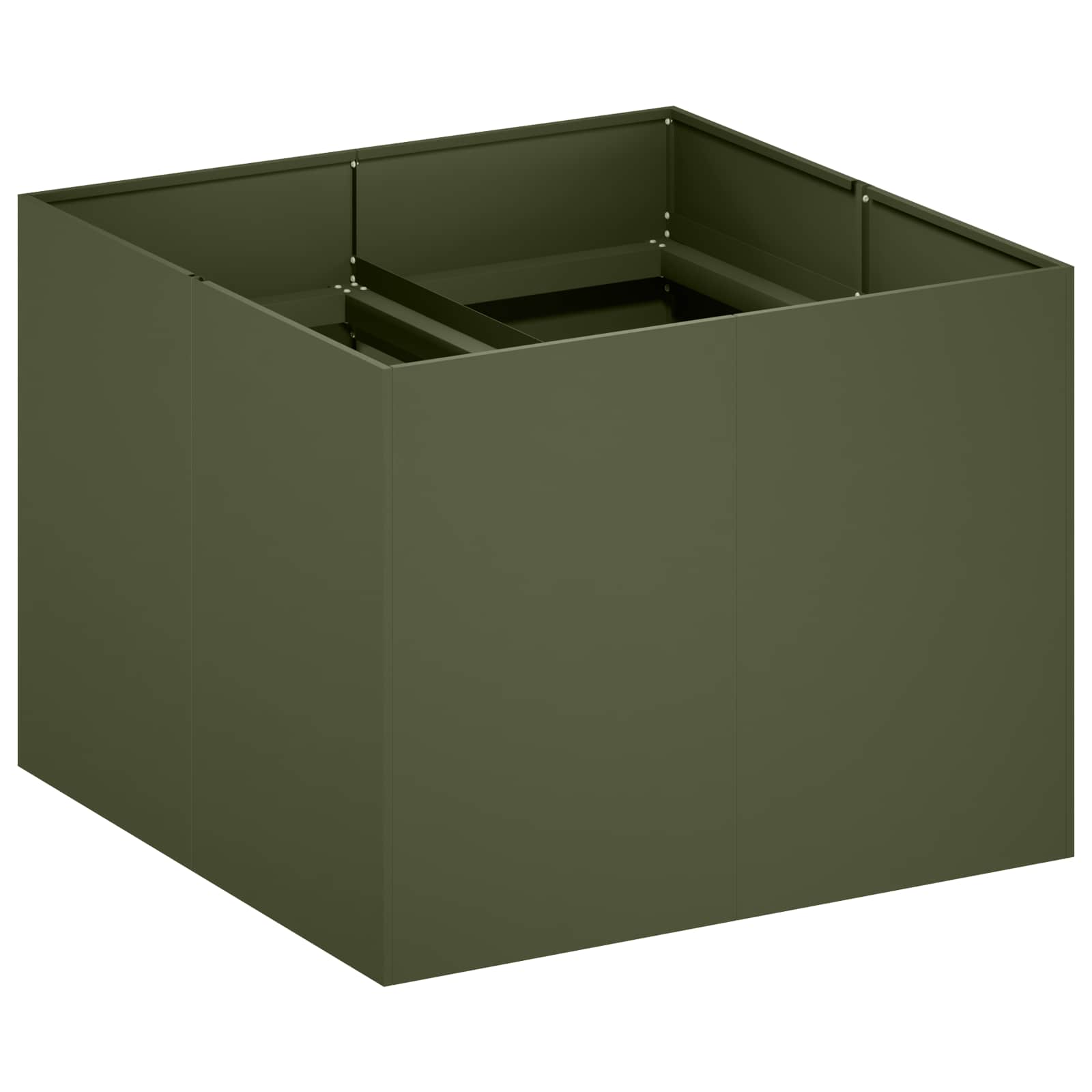 Γλάστρα Κήπου Λαδί 80 x 80 x 60 εκ. Ψυχρής έλασης χάλυβας