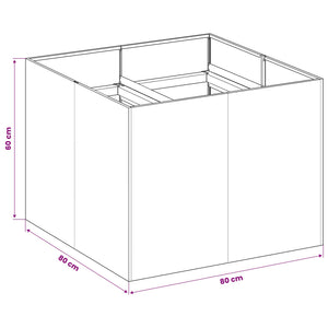 Γλάστρα Κήπου Λαδί 80 x 80 x 60 εκ. Ψυχρής έλασης χάλυβας