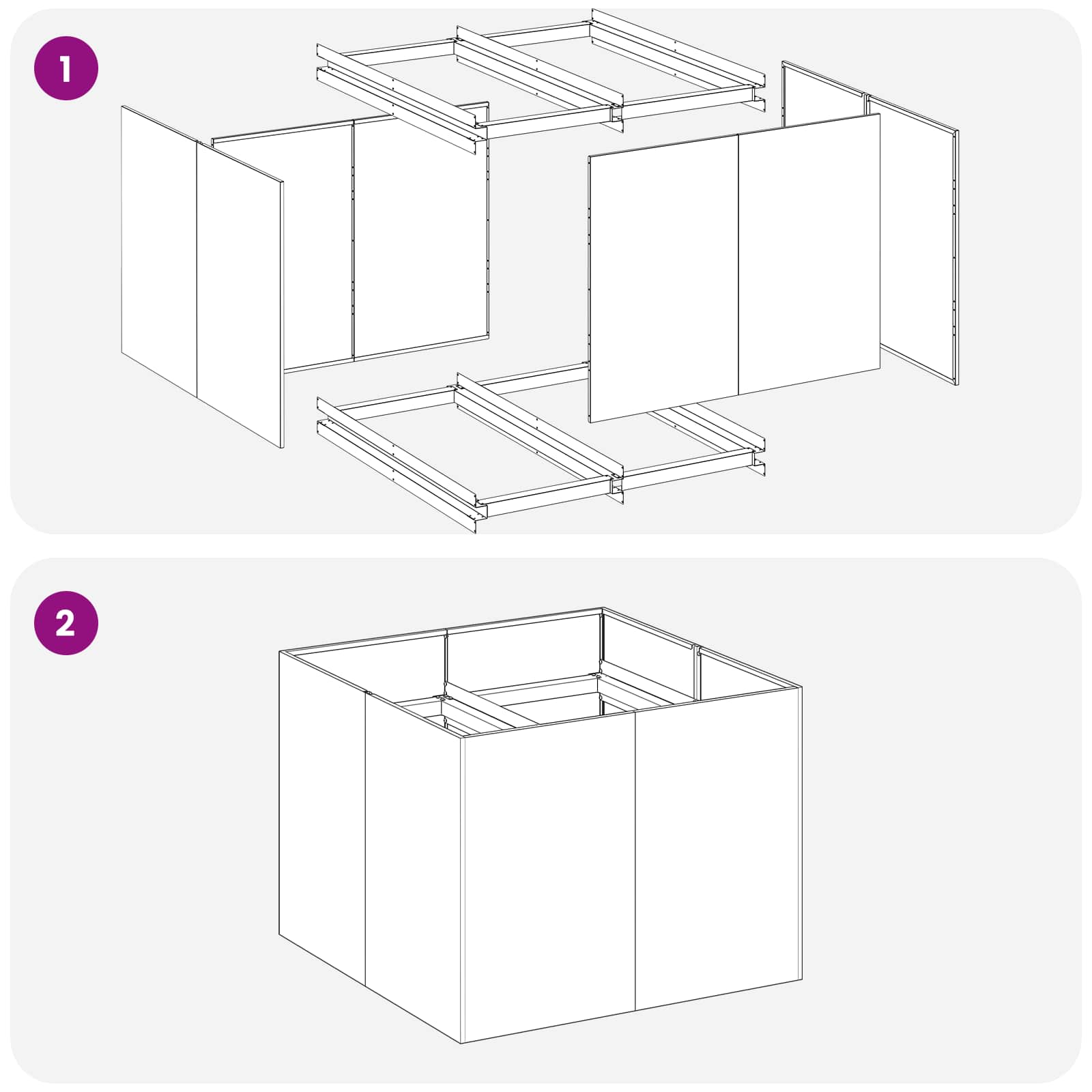 Γλάστρα Κήπου Ασημί 80 x 80 x 60 εκ. Ανοξείδωτο Ατσάλι