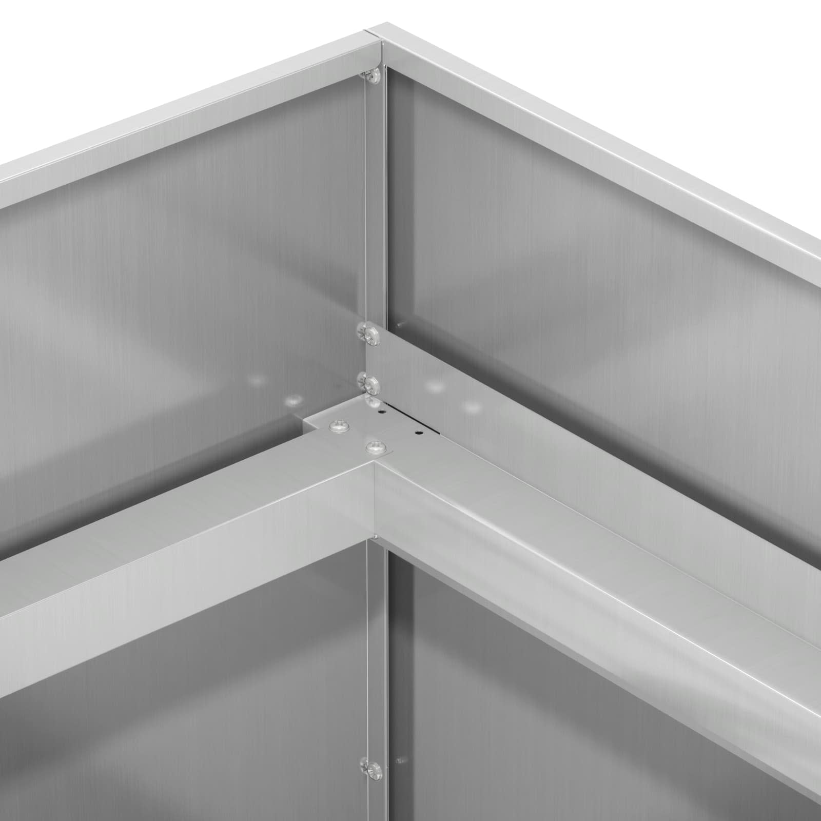 Γλάστρα Κήπου Ασημί 80 x 80 x 60 εκ. Γαλβανισμένος Χάλυβας