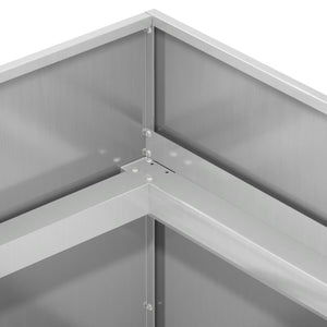 Γλάστρα Κήπου Ασημί 80 x 80 x 60 εκ. Γαλβανισμένος Χάλυβας