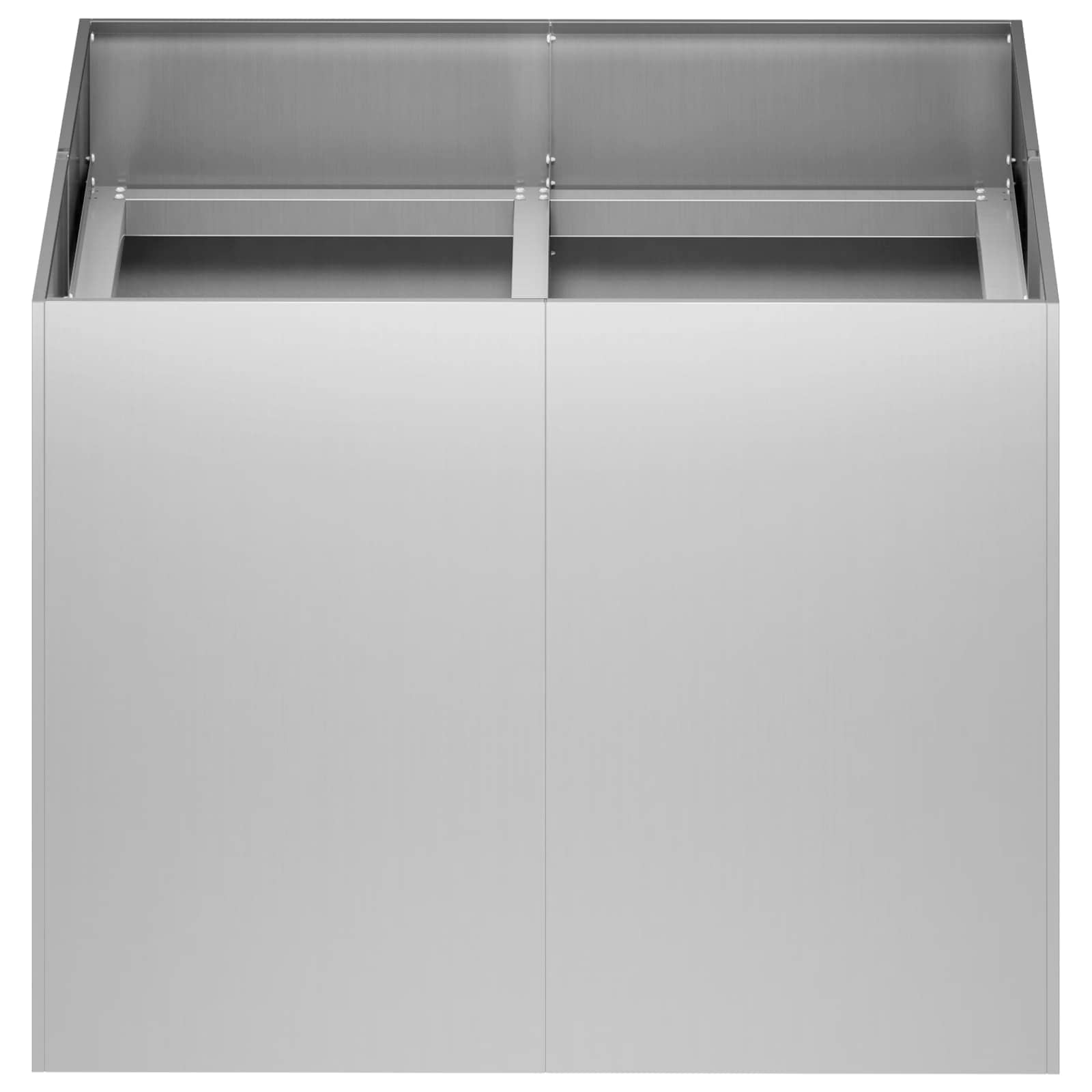 Γλάστρα Κήπου Ασημί 80 x 80 x 60 εκ. Γαλβανισμένος Χάλυβας