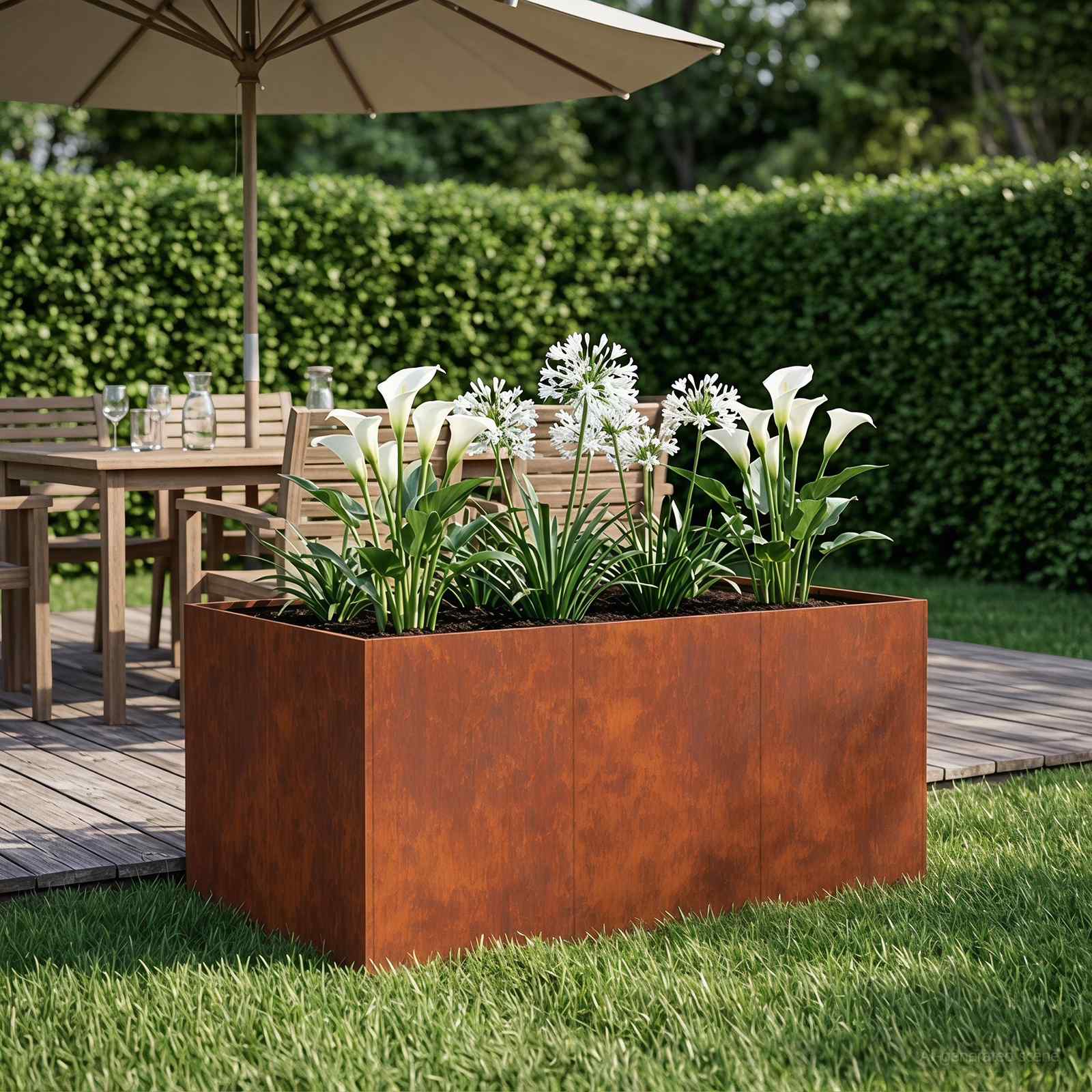 Γλάστρα Κήπου Σκ rusty 120 x 80 x 60 εκ - Pakobazaar