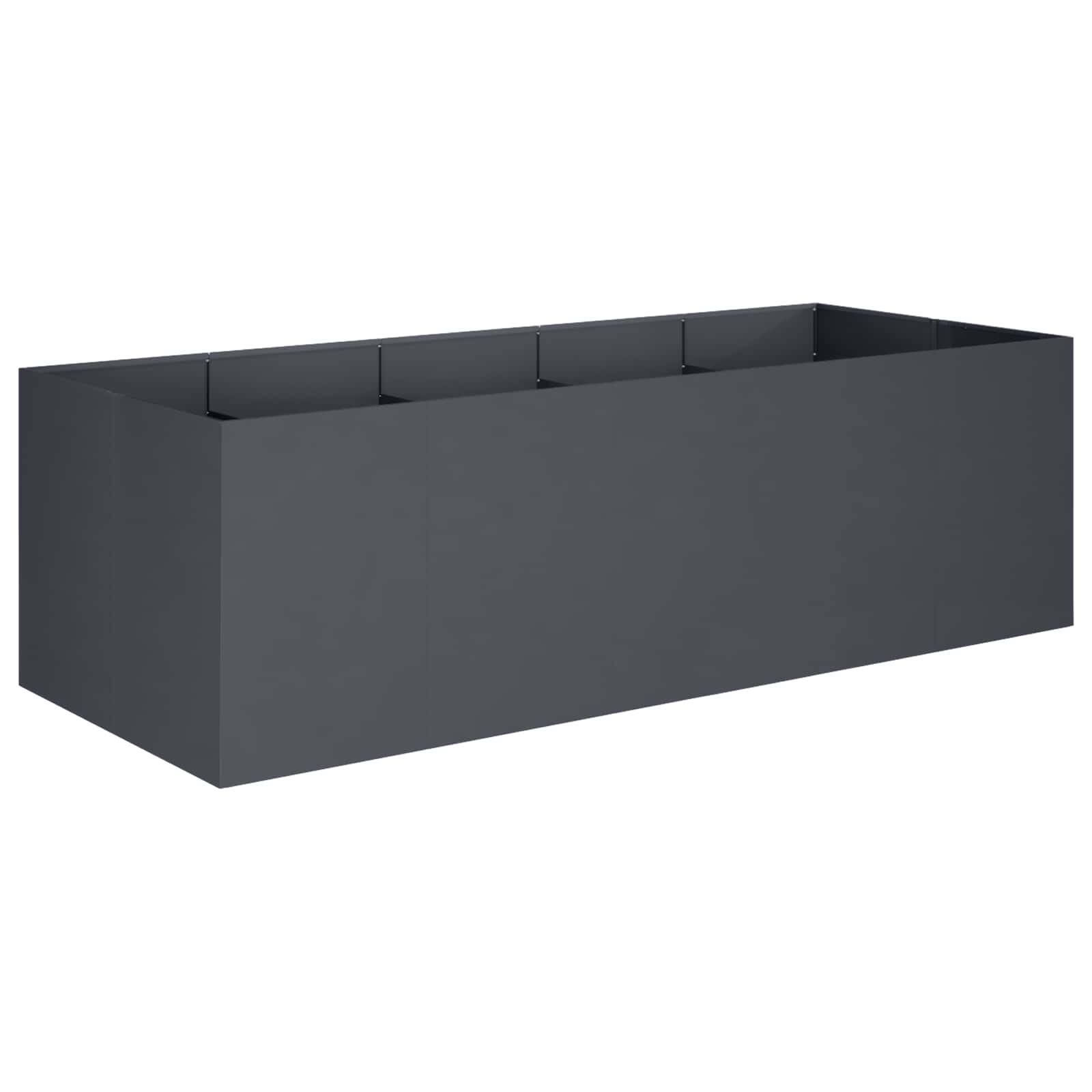 Γλάστρα Κήπου Ανθρακί 200 x 80 x 60 εκ Ψυχρής έλασης χάλυβας