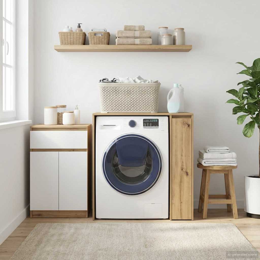 Ντουλάπα Πλυντηρίου με αποθήκευση Artisan Oak 87 x 60 x 89 εκ - Pakobazaar