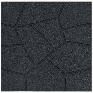 Πέτρα βήματος 6 pcs Μαύρο 40,5 x 40,5 x 2 εκ. Λάστιχο - Pakobazaar