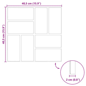 Πέτρα βήματος 6 pcs Μαύρο 40,5 x 40,5 x 2 εκ. Λάστιχο - Pakobazaar