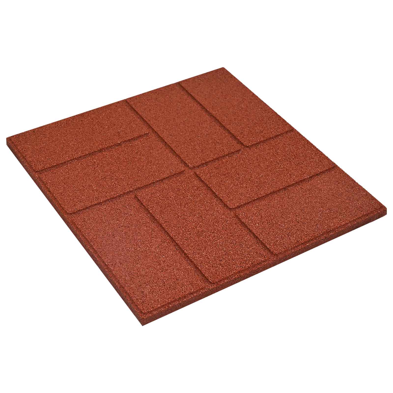 Πέτρα βήματος 6 pcs Κόκκινο 40,5 x 40,5 x 2 εκ. Λάστιχο - Pakobazaar