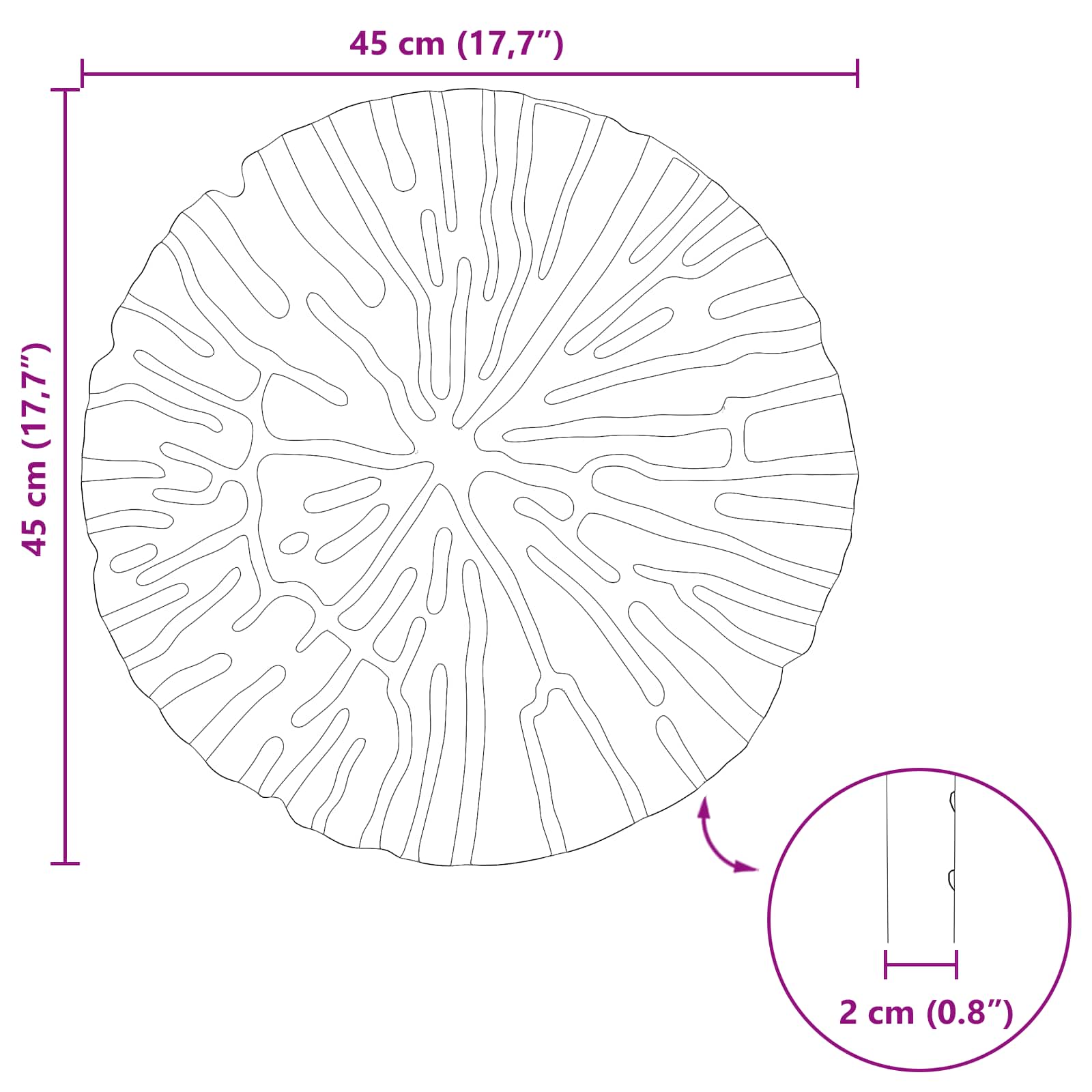 Πέτρα βήματος 6 pcs Κόκκινο Ø 45 x 1,8 εκ Λάστιχο - Pakobazaar