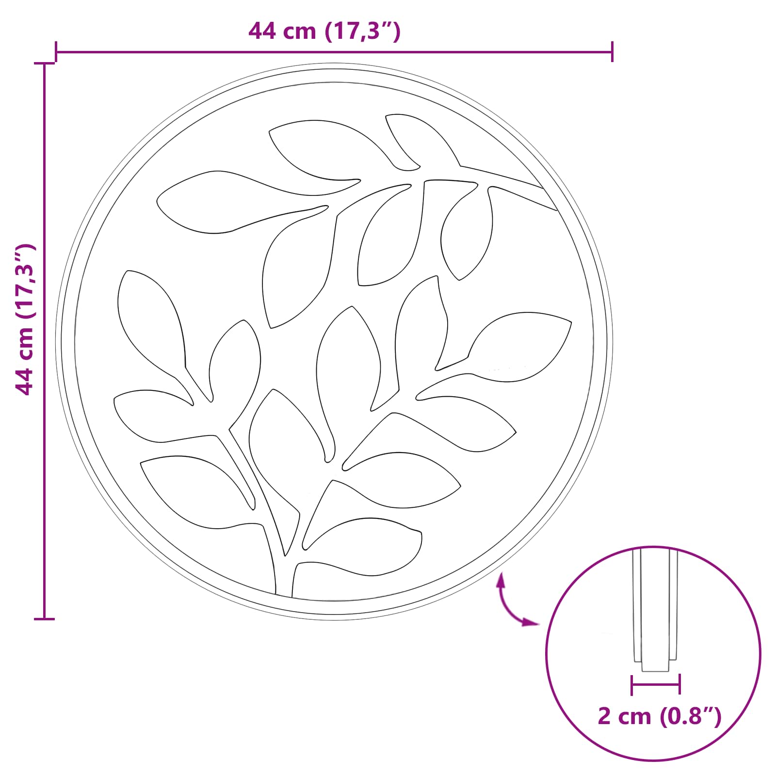 Πέτρα βήματος 6 pcs Μαύρο Ø 44 x 2 εκ. Λάστιχο - Pakobazaar