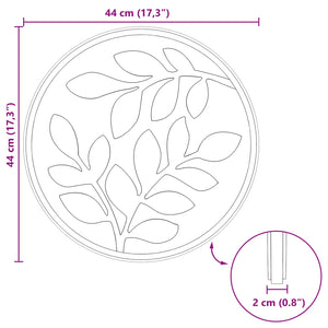 Πέτρα βήματος 6 pcs Μαύρο Ø 44 x 2 εκ. Λάστιχο - Pakobazaar