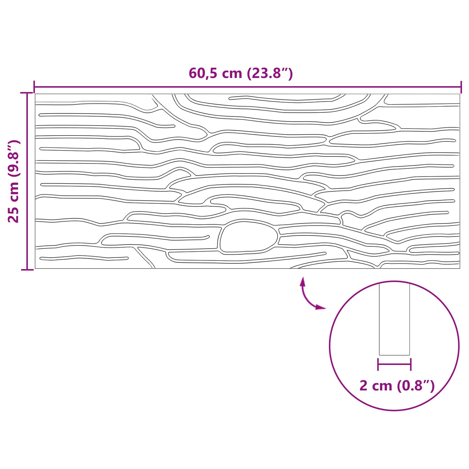 Πέτρα βήματος 6 pcs Μαύρο 60,5 x 25 x 2 εκ Λάστιχο - Pakobazaar