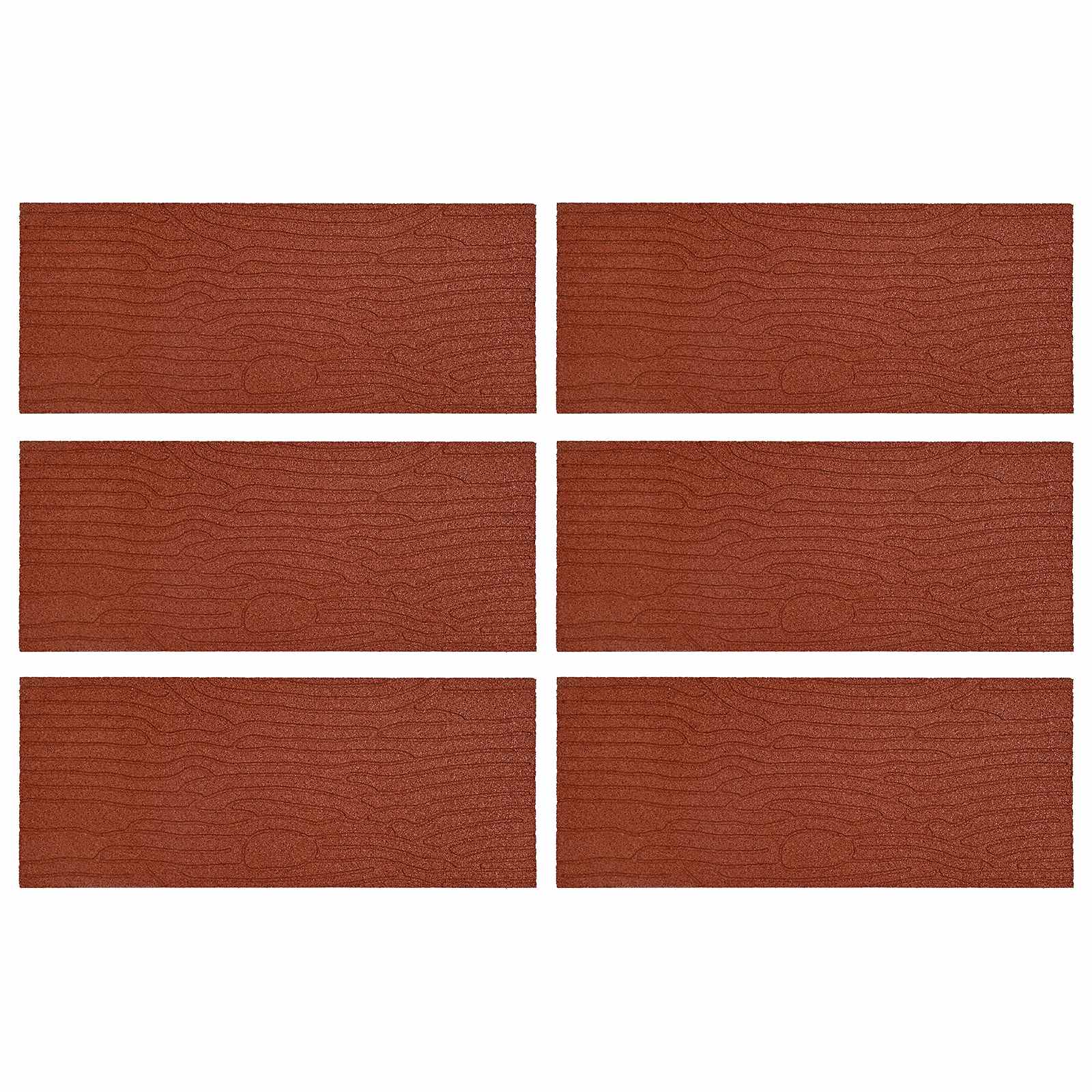 Πέτρα βήματος 6 pcs Κόκκινο 60,5 x 25 x 2 εκ Λάστιχο - Pakobazaar
