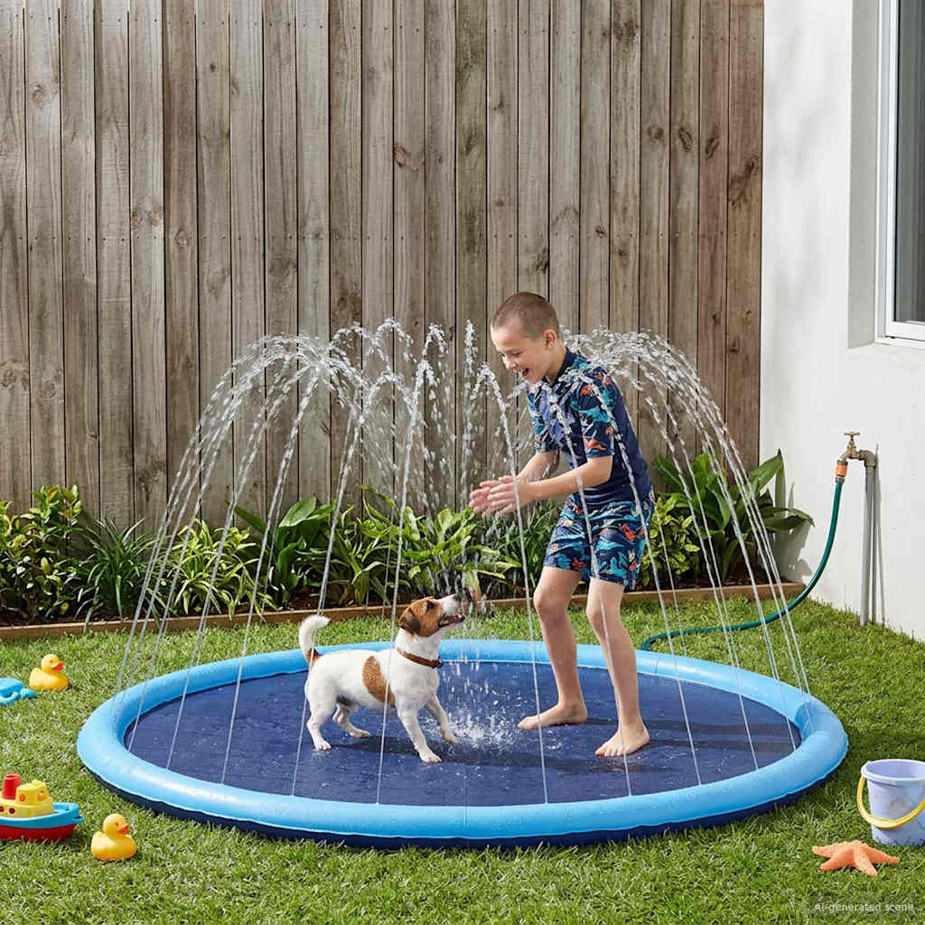 Πάτωμα Splash για Παιδιά και Σκύλους Μπλε Ø200 x 9 εκ. PVC - Pakobazaar
