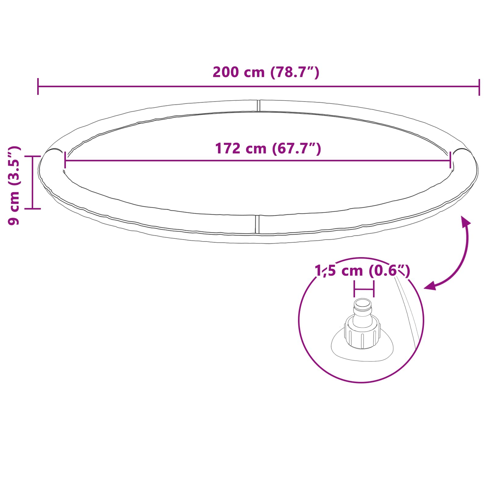 Πάτωμα Splash για Παιδιά και Σκύλους Μπλε Ø200 x 9 εκ. PVC - Pakobazaar
