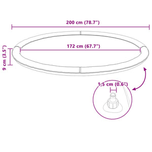 Πάτωμα Splash για Παιδιά και Σκύλους Μπλε Ø200 x 9 εκ. PVC - Pakobazaar