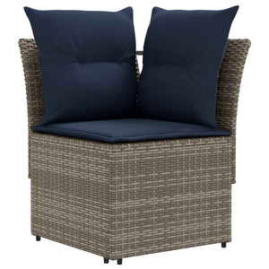 Σύνολα επίπλων με μαξιλάρι 8 pcs Γκρι και Navy Blue Ράτα PE - Pakobazaar