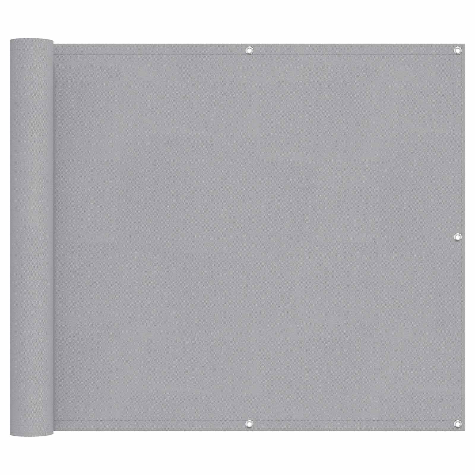 Οθόνη Μπαλκονιού Ανοιχτό γκρι 100 x 600 cm Ύφασμα Όξφορντ - Pakobazaar