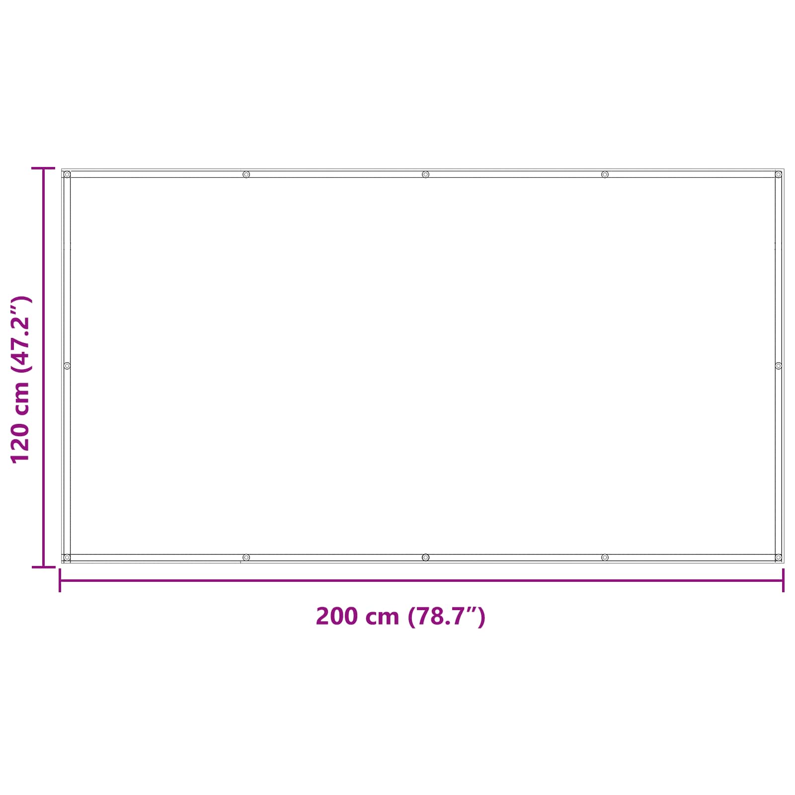 Οθόνη Μπαλκονιού Λευκός 120 x 200 cm - Pakobazaar