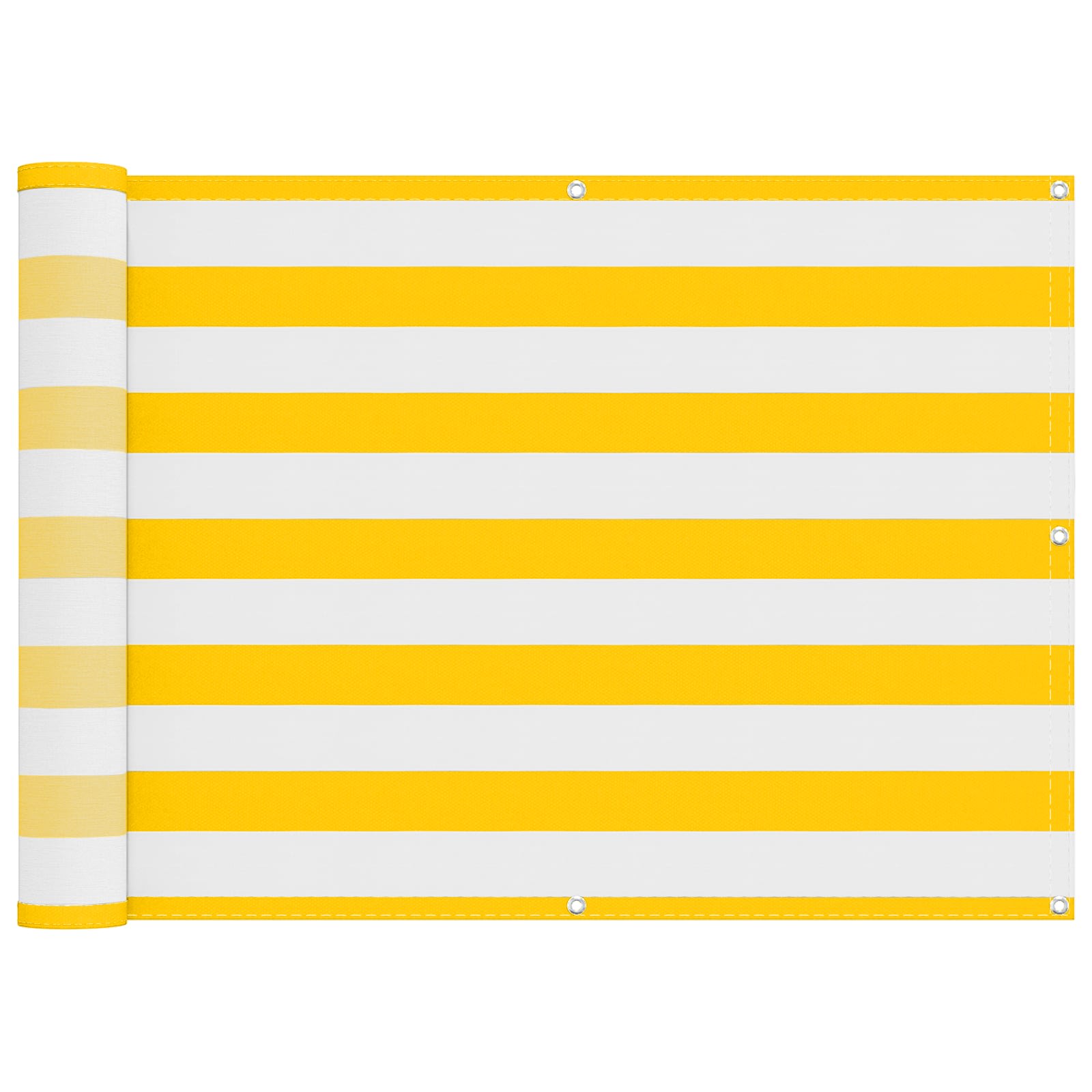 Οθόνη Μπαλκονιού Κίτρινο και Λευκό 75 x 200 cm - Pakobazaar