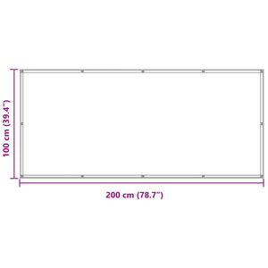 Οθόνη Μπαλκονιού Πορτοκαλί και Καφέ 100 x 200 cm Ύφασμα Όξφορντ - Pakobazaar